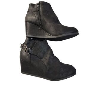 So Authentic America Heritage Womens Lettuce 200756 Black Ankle Booties Size 9.5